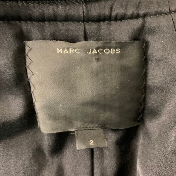 MARC JACOBS Size 2 Green Black White Boucle Textured Jacket Blazer - Picture 5 of 5